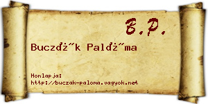 Buczák Palóma névjegykártya
